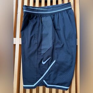 Nike Black Athletic Shorts with Stripe and Swoosh